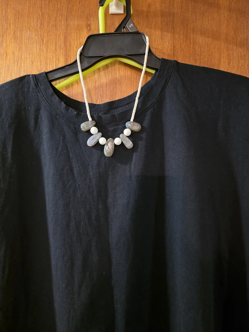 a new day Black Top with Gray Chevron Maxi Skirt
